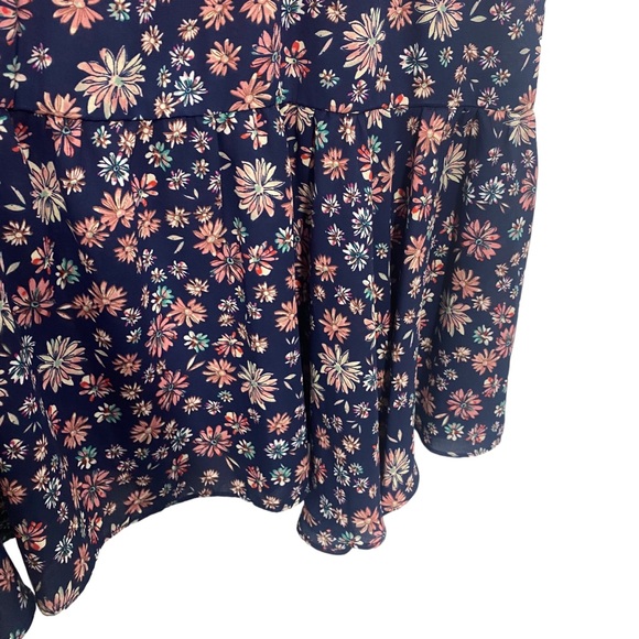 Nanette Lepore Navy Floral Midi Dress - Picture 4 of 14